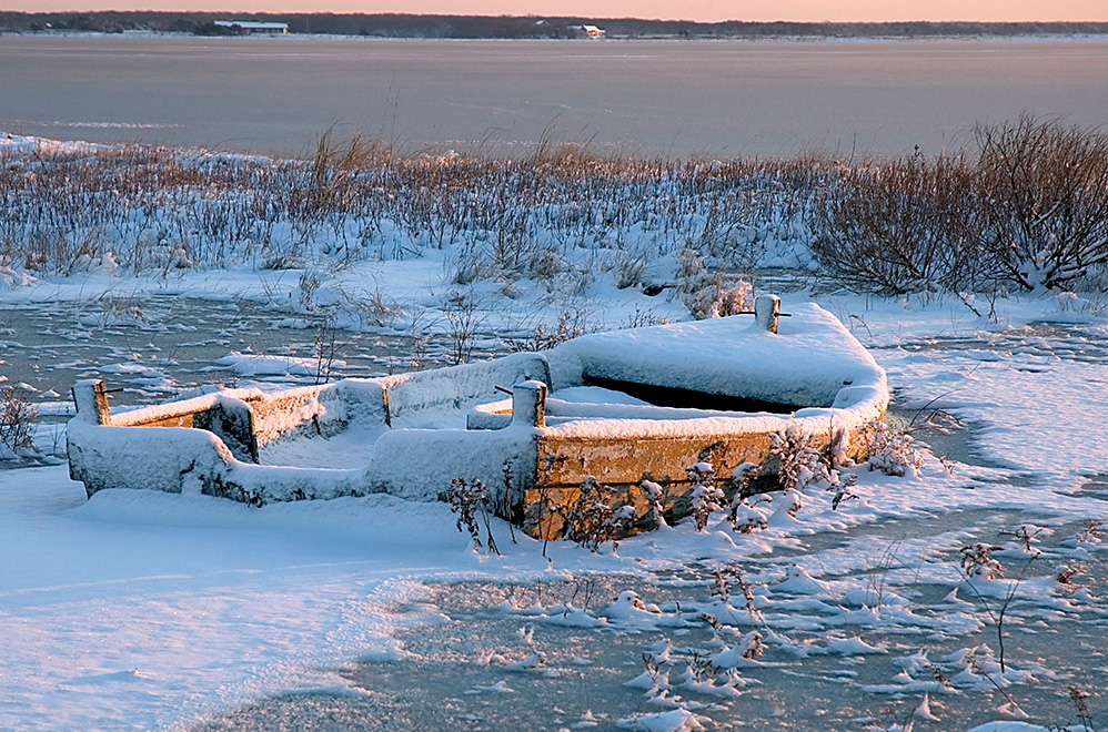 Old Skiff at Quansoo, Winter