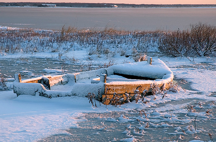 Old Skiff at Quansoo, Winter